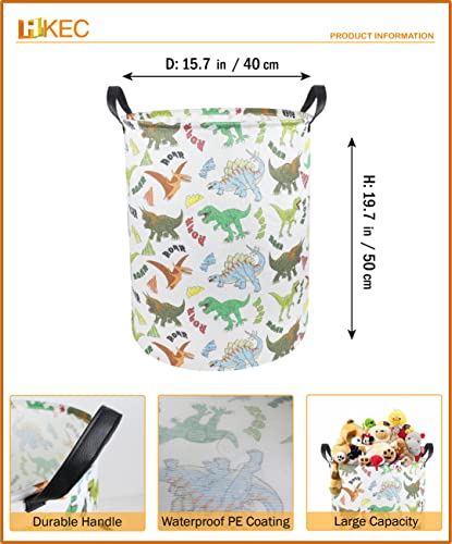 Dinosaur Laundry Basket,Kids Toys Storage Bin for Bedroom,Waterproof Baby Clothes Hamper with Handles,Nursery Hamper,Room Decor,Gift Baskets(Howling Dinosaur) - color: Howling Dinosaur