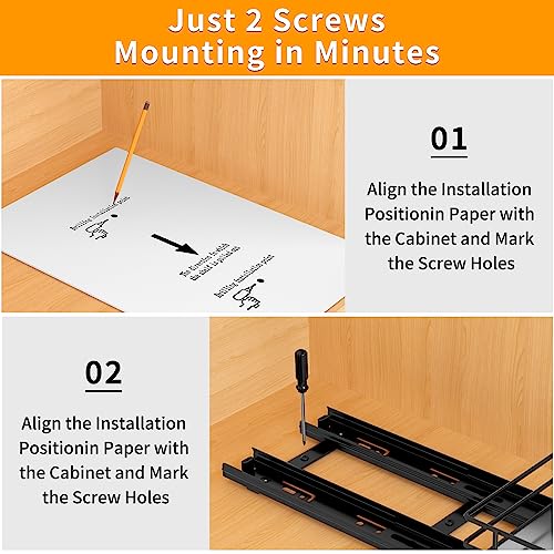 BOIVSHI Pull Out Spice Rack Organizer for Cabinet, Heavy Duty Slide Out Spice Rack Organizer for Kitchen Cabinets and Pantry, Fits Spices, Sauces, Canned Food (4.5''Wx10.5''Dx2.5''H) - size: 1 Tier,4.5''Wx10.5''Dx2.5''H