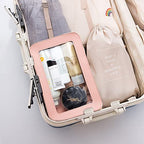 LETGO Clear Makeup Bags, TSA Approved Toiletry Bag with Zipper, Clear Makeup Organizer Fit Carry-on Travel Essentials,Clear Cosmetic Bags for Women Men (C-Pink) - color: C-Pink