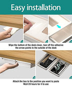 SVNNELP 2Pack Under Table Desk Drawer Storage Organizer Slide Out, Hidden Self-Adhesive Under Desktop Pencil Tray Drawer for Office,Classroom,Kitchen(S/white） - size: S