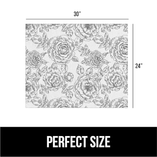 GORILLA GRIP LeakGuard Non-Adhesive Under Sink Mat for Kitchen Cabinet, Waterproof Quick Dry Shelf Liner, Durable Absorbent Felt Mats for Bathroom Sinks, Cabinets, Dresser, Easy Trim 24x30 Floral Gray - color: Floral: Gray, size: 24"W x 30"L