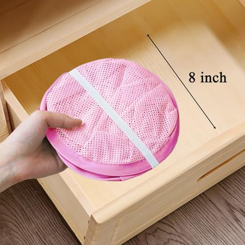 Pop Up Laundry Hamper Reinforced Collapsible Laundry Basket Foldable Clothes Hamper for Home, Dorm Room, Travel, Cruise, Pink - color: Pink