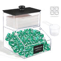 2 in 1 Dryer Sheet Holder & Laundry Pods Container, Laundry Detergent Organizer Container with Lid, Acrylic Laundry Room Organization Storage Containers with Labels, Dishwasher Pod Holder - color: Black - New 1