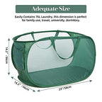 5 Pcs Durable Collapsible Laundry Baskets, Foldable Laundry Basket Large Opening, Pop Up Laundry Hamper with Pocket, Clothes Hamper with Handles for Laundry, Bathroom, Kids Room, Dorm or Trave - color: Gray+Black+Navy+Green+Beige