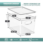 Sorbus Large Clear Plastic Bins with Lids – Stackable Organizer for Toys, Clothes, Medicine, Makeup, Art Supplies, Closet, Bathroom, and Shoes (4 Pack) - size: Large, style: 4 Pack