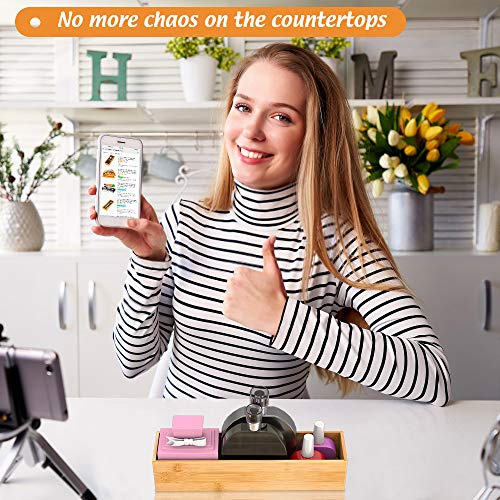 Bamboo Kitchen Drawer Organizer, Wooden Storage Box for Utensil Organizer Silverware Tray Cutlery Holder Flatware Containers - Multi-Use Deep Drawer Dividers Organizer for Bathroom, Jewelry, 12"3"2.5" - color: Bamboo, size: 12*3*2.5 inch
