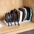YouCopia StoreMore Expandable Cookware Rack with Tall Steel Wires, 12.5"-22" Wide Adjustable Pan Organizer for Kitchen Cabinet Storage, Premium Edition - size: Expandable Premium