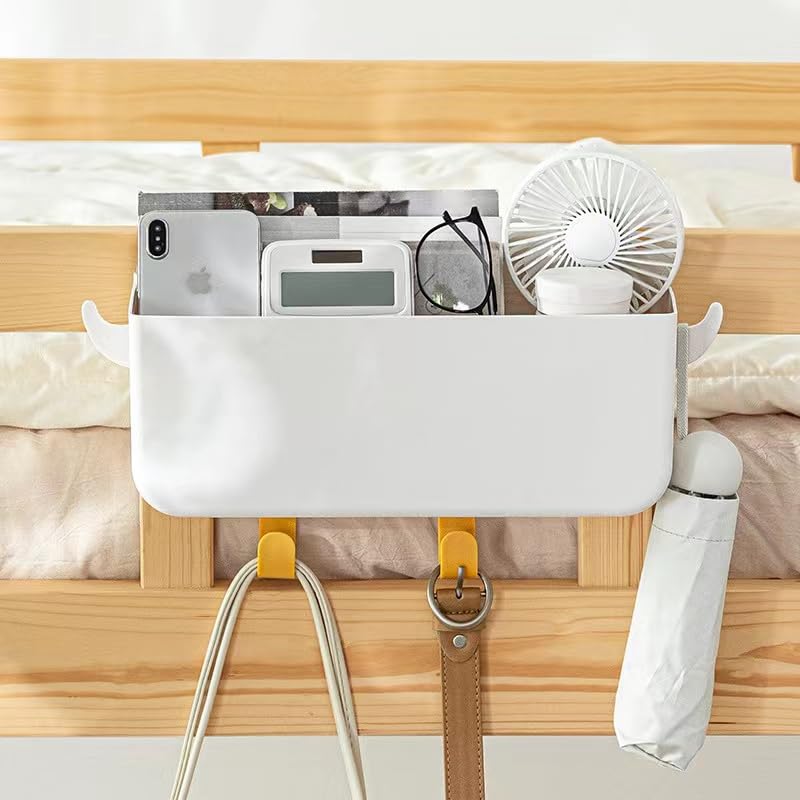 Bunk Bed Shelf, Kids Bunk Bed Caddy | Bedside Caddy for Dorm Bed Loft Bed Rail | Top Bunk Accessories (Yellow) - color: Yellow