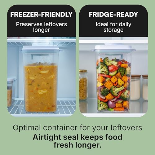 Bop Top Airtight Food Storage Containers with Lid 16.5 Cups / 135 oz | Kitchen Canister Sets | Air Tight Pantry Container | Pop Top Dry Food Storage Containers for Snacks, Sugar, Flour, Baking, Pasta - color: 135 oz