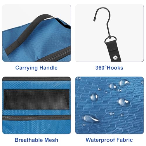 Olosar Suitcase Organizer, Travel Luggage Organizer Portable Hanging Travel Shelves Collapsible Hanging Packing Cubes for Carry on Suitcase - color: Blue-S, size: Small