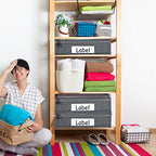 Panelee 6 Pcs 14 x 12 x 3 Inch Sweater Storage Bags Easy Gliding Zippered Sweater Package Organizer Closets Under The Bed Zippered Storage Bags with Label Pocket to Avoid Dust Dirt(Gray) - color: Gray