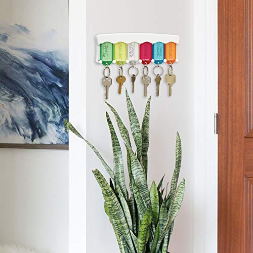 Lucky Line Key Tag Rack with 6 Tags, Multi Color (60560) - color: 6 Tag - Key Rack