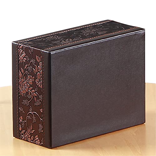 Leather Tissue Box Cover Rectangular and Multifunction Remote Control Caddy,Suitable for Storing pens and Stationery,Desk Organizer Storage for Office and Home(Antique)