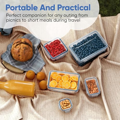 Chefs Path 48 Piece BPA-Free Plastic Food Storage Container Set with 24 Containers and 24 Lids for Kitchen Pantry Organization and Meal Prep - color: Pack of 24