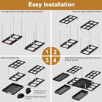 NIUXX Expandable Under Sink Organizer: 2 Tier Under Cabinet Organizer - Double Pull Out Shelf Under Sink Storage for Kitchen - Bathroom and Laundry Room - Space Saving - size: 27.9"L x 15.51"W-Fixed height
