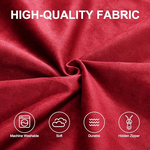 Hobestluk 4FT Bean Bag Chair Giant Bean Bag Chairs for Adults Large Bean Chairs with Removable Cover, Beanbag Chair with Filler, Adult Bean Bag Chairs for Living Room, Bedroom - color: Red, size: 4FT - 44" x 44" x 24"