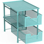 Simple Houseware Stackable Cabinet Basket Drawer Organizer, Turquoise - color: Turquoise, size: 1-Tier
