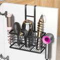 Sevenblue Hair Tool Organizer, 3-in-1 Universal Hair Dryer Holder, Adjustable Height Metal Blow Dryer Holder Wall Mounted/Over Cabinet Door/Free-Standing, 12.2 * 5 * 6.1" (XL Black) - color: XL Black