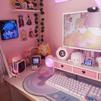 Cute Monitor Stand Kawaii Desk Organizer Cute Desk Organizer with Drawers Monitor Riser Computer Stand