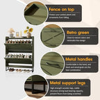 Maupvit Shoe Storage Cabinet with 2 Flip Drawers, Freestanding Shoe Organizer with Metal Legs for Entryway, Narrow Shoe Rack Cabinet, Green - color: Green, style: 2-Drawers