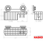 HASKO Shower Caddy Suction Cup, Shower Shelf with Soap Dish and Hooks Organizer, Suction Bathroom Shelf for Storage, Wall Mounted Basket (Polished Stainless Steel SS304) - color: Silver (1 Pack)