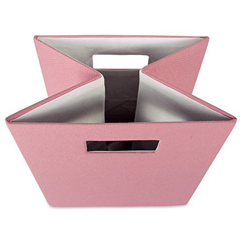 DII Poly-Cube Storage Collection Hard Sided, Collapsible Solid, Small, Rose - color: Rose, size: Small Square, 11x11x11"
