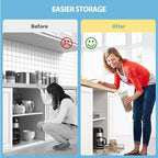 ZOINLIY Pull Out Cabinet Organizer, Versatile Slide Out Kitchen Organizers and Storage,Heavy Duty Drawer Cupboard Storage Basket, Smooth Sliding, Chrome Finish,20.8" W x 21" D - size: 20.8”W x 21”D (Outside Dimensions)