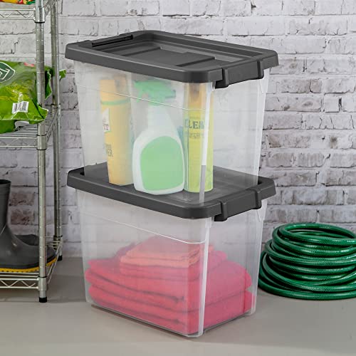 Sterilite Box Stacker Modular Clear 30QT 14733V06