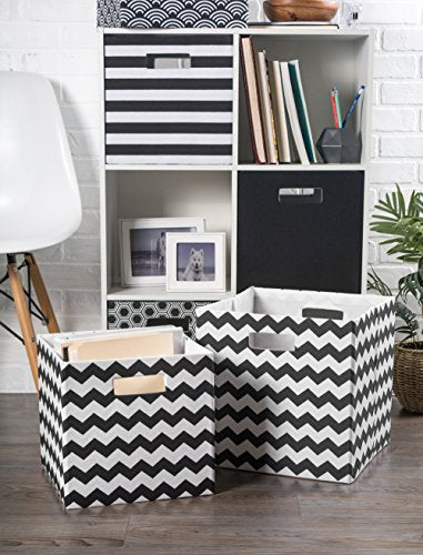 DII Collapsible Polyester Storage Cube, Solid, Lightweight and Durable, Small Square, 11x11x11", Black - color: Black, size: Small Square, 11x11x11"
