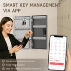 WeHere 120-Key Smart Key Lock Box Wall Mount – Commercial Key Cabinet with App, Keypad, Bluetooth & WiFi Unlock (Sold Separately), Access Log Tracking, Key Management for School, Property, Office - size: 120 keys(smart)