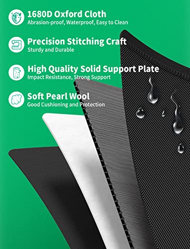 Oasser Trunk Organizer Cargo Organizer Trunk Storage Waterproof Collapsible Durable Multi Compartments with Foldable Hard Cover Aluminium Alloy Handle Reflective Strip (Large, Black) - color: Black, size: Large