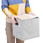 HSDTCollapsible Cloth Cubes Storage Bins Baskets Boxes Grey-White Lattice Pattern 10.5 x 10.5 x 11 Inches - Pack of 6,QY-SC14-6,Brush gradient(Set of 3) - color: Gray-white dots(Set of 6)