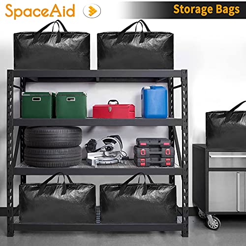 SpaceAid Heavy Duty Moving Bags, Extra Large Storage Totes W/Backpack Straps Strong Handles & Zippers, Alternative to Moving Boxes, Packing & Moving Supplies, Black (10 Pack) - color: Black, size: 10 Pack