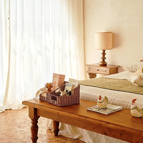 GRANNY SAYS Wicker Storage Baskets, Waterproof Wicker Basket with Handles, Trapezoid Woven Storage Bins for Organizing, Decorative Basket, Brown, 2-Pack - color: Brown, size: 2x 10¼"D x 7½"W x 7¼"H