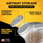 Gamma2 Vittles Vault Pet Food Storage Containers - Sealed Dog and Cat Food Storage Container, Fits up to 50lbs, Made in the USA - [14" L x 20" H]