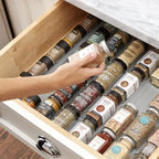YouCopia SpiceLiner Spice Rack Drawer Organizer (Universal Fit 10’ Roll),Gray - color: Gray