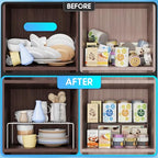 Medium(13 x 9.4 inch)Black Cabinet Storage Shelf Rack Set of 6, Rustproof Metal Wire Kitchen Counter Organizers and Storage, Spice Organization for Cabinet, Plate, Dish, Pantry, Bathroom, Fridge - size: 6Pack-Black-13 x 9.4 inch