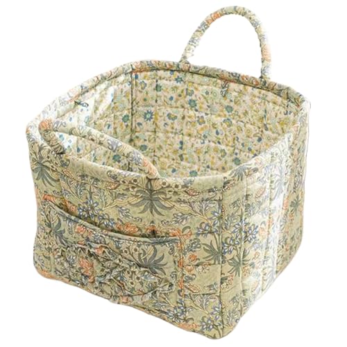 Floral Fabric Storage Basket Car Interior Storage Basket Underwear Sundries Laundry Baskets Supplies Home Organizer Bag (style 7) - color: style 7