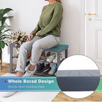 SMIBUY Bamboo Shoe Rack Bench, 3-Tier Shoe Organizer Storage Shelf for Entryway Hallway Bathroom Living Room (Grey) - color: Grey