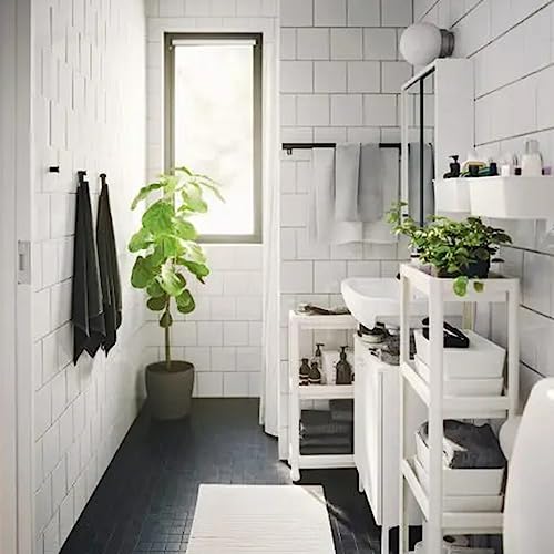 HIEEY 4 Tier Bathroom Shelf,Bathroom Rack, Shelves Organizer, for Bathroom Laundry Pantry Kitchen Narrow Places