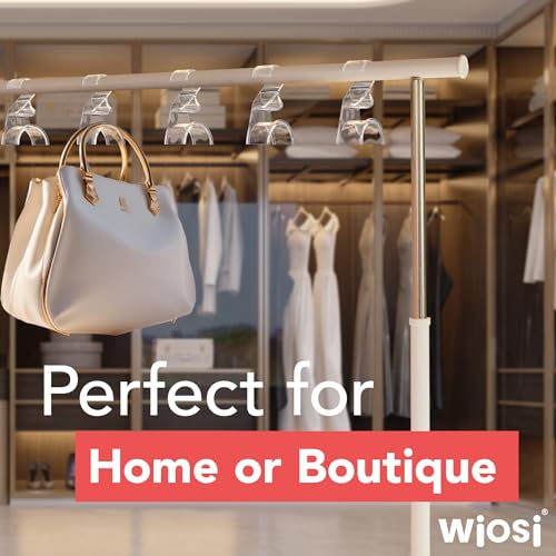 Wiosi Handbag Hanger 3 Pack - Durable Luxury Acrylic Holder Organizers Storage for Purse Tote Bag Satchel Backpack Crossover - Holds Up to 66Lbs – Easy to Clean, No Tools Required - color: Clear, size: pkg of 3