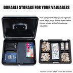KYODOLED Metal Cash Box with Money Tray and Lock,Money Box with Cash Tray,Cash Drawer,11.81"x 9.45"x 3.54" Black X Large - color: Black, size: X Large
