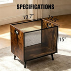 Blanket Storage, Laundry Hamper Laundry Basket With Rustic Industrial Design, Blanket Basket For Living Room, Wood And Metal Mesh Construction