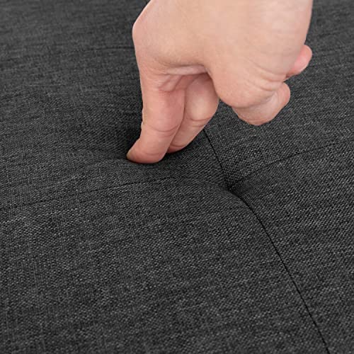 Seville Classics Large 30" Foldable Bench Ottoman Footrest Storage Chest Coffee Table Stool, for Bedroom, Living Room, Entryway, Lounge, Modern Gray, 1-Pack - color: Modern Gray, size: 15.7"D x 30"W x 15.7"H