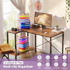 Simple Trending 2 Pack 8 Tier Letter Tray Paper - Mesh Desk File Organizer for Office School Desktop, Violet - color: 2 Pack 8 Tier Violet-Mesh Desk