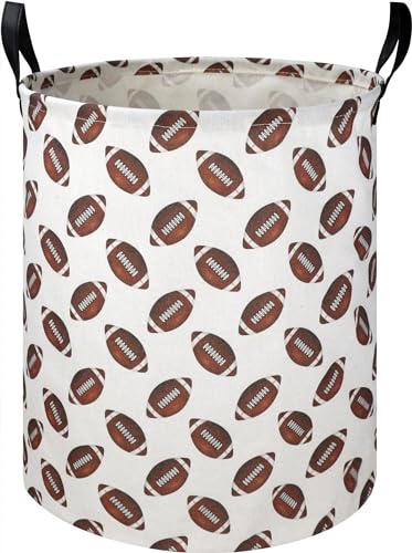19.7" Football Laundry Basket,Kids Dirty Clothes Laundry Hamper,Waterproof Toys Storage Bin for Boys,Room Decor, Gift Baskets, Baby Nursery Hamper(Rugby) - color: Rugby