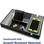 Leather Valet Tray for Men - EDC Catch All, Dresser Organizer, Jewelry & Wallet Desk Accessory, Bedside Entryway Key Catchall - color: Gray