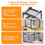 Spice Rack Organizer for Cabinet, 2 Tier Pull Out Spice Rack – Heavy Duty Metal Spice Organization for Cabinet, 50-Jar Capacity, Height Adjustable Cabinet Organizer (11.5W" X 10.5"D X 9"H, Black) - size: 11.5W" X 10.5"D X 9"H - 2 Tier