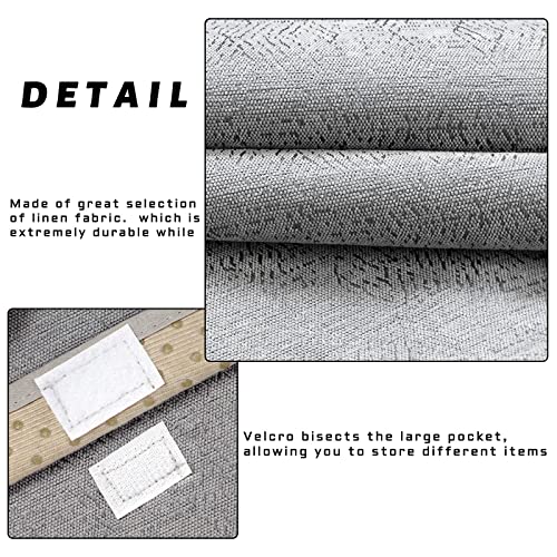NB Sofa Armrest Organize Remote Holder Bedside Caddy Organizer With 5 Pockets，Non-Slip Couch Remote Control Holder Couch Armchair Caddy Accessories (Gray, 35''X18'') - color: Gray, size: 35''x18''