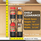 SpaceAid Pull Out Spice Rack Organizer for Cabinet, Heavy Duty Slide Out Seasoning Kitchen Organizer, Cabinet Organizer, with Labels, 5.2" W x10.75 D x10 H, 2 Drawers 2-Tier - style: Two 2"W Drawers, 2-Tier